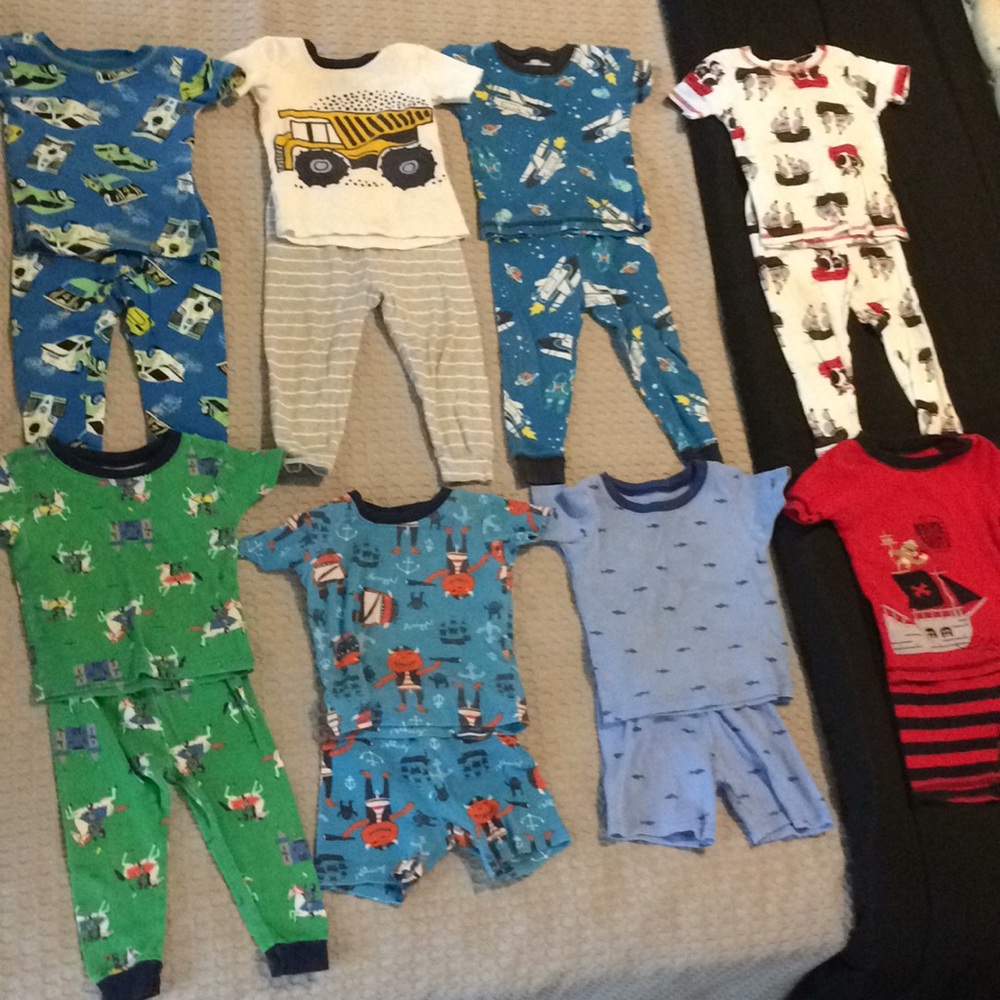 8 baby boy pajama sets